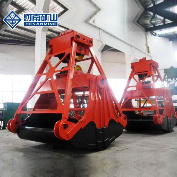 5 - 24 Cbm Hydraulic Block Grab Bucket , Port Double Disc Hydraulic Orange Peel Grab