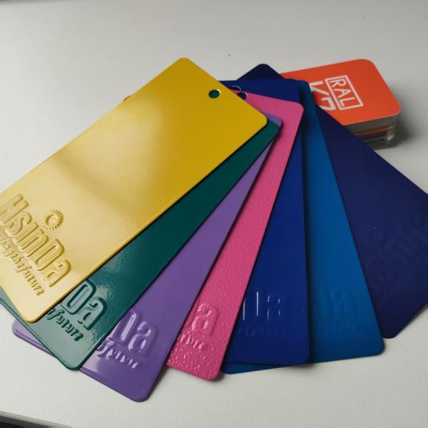 High Gloss RAL K7 Color Polyester Powder Coating with 60-80um Thickness and 10 Minutes Cure Time for Metal Surface