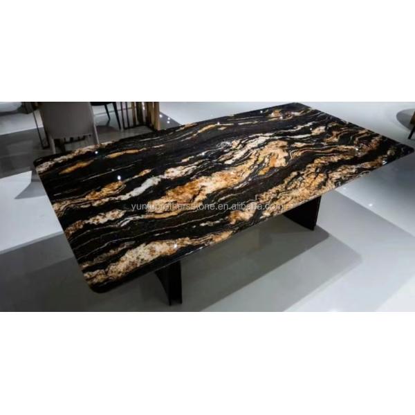 Chinese Granite Luxury Kitchen Countertop with Polished Black Gold Stone