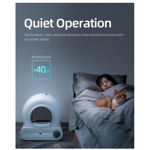 Caja de basura inteligente para gatos Tuya Caja de basura inteligente de limpieza cerrada silenciosa