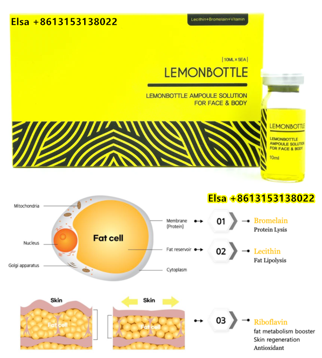 Lemon bottles Lipolysis solution fat dissolving injection for body