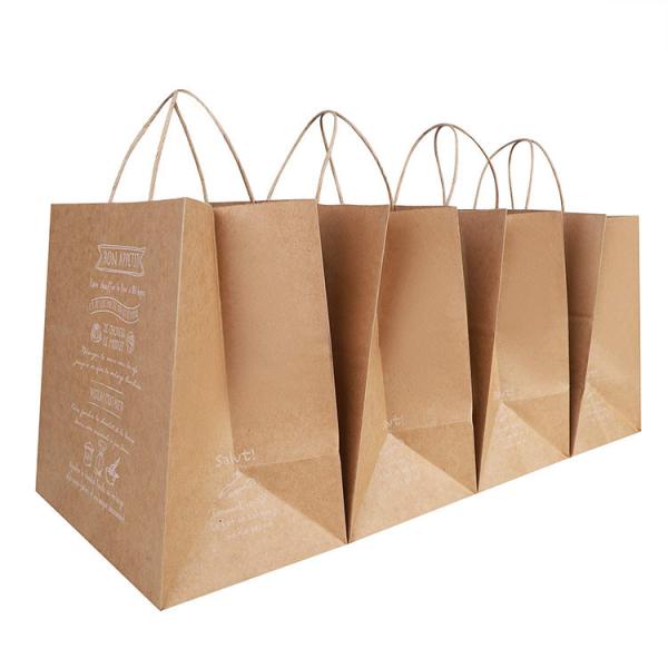 ODM kraft Delivery Paper Bags 10x5x13 for Snack Bread Coffee Tea