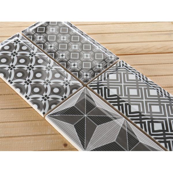 Grey 75x152mm Clay Indoor Wall Tiles for Kitchen Bathroom