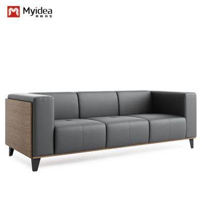 Sofa en cuir à base d'acier Moderne minimaliste modulaire pour la réception et la négociation de la société