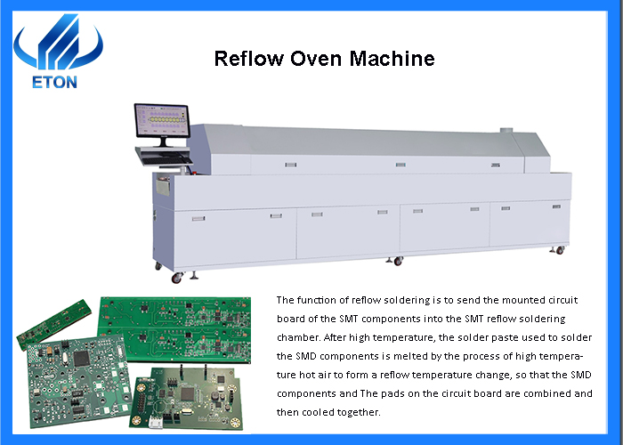 Печь поверхностного держателя машины печи Reflow Smt 3 участков паяя паяя