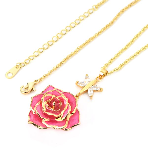 Pure Handmade Fashion Rose Necklace Wholesale for Christmas Birthday  Valentine Gift