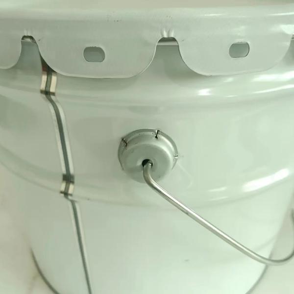 Excelente lubricante de aceite de metal cubo de metal con tapa con revestimiento impermeable y tapa de tornillo