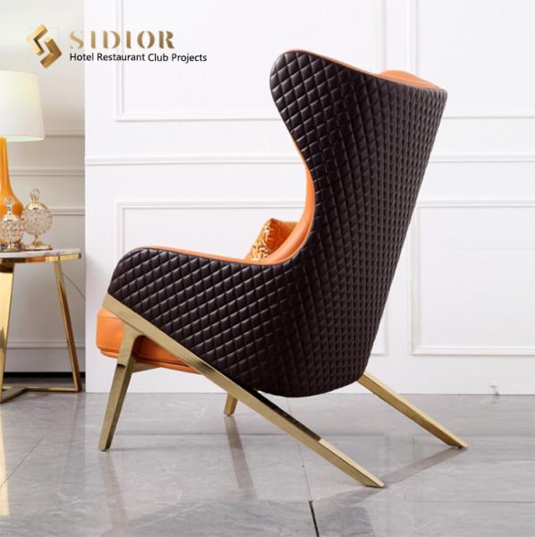 Leisure Lounge Chair, Living Room Lounge Chair, Leather Lounge Chair, High Density Foam, PU Leather Upholstery