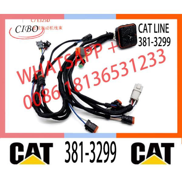 Montura de arnês de fiação de motor de alto desempenho 381-3299 Para  E324D E325D E326D E329D Excavador Motor C7