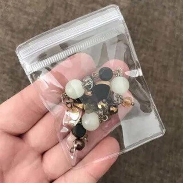 Zipper PVC Packaging Bags Transparent Self Sealing for Hair Clips Hair Bands