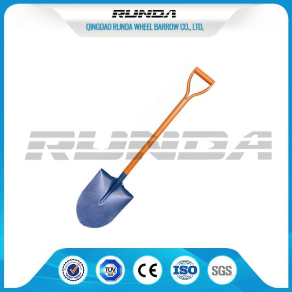 Railway Steel Long Handle Spade Shovel / Garden Spade S503 For Farm Digging