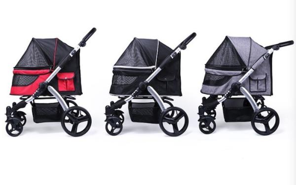 Aluminum Trolley Grey 600D Oxford Waterproof Dog Tent Cute Pet Supplies 103x90x60cm