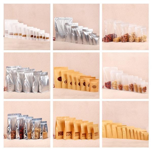 Aluminized Waterproof food packaging three side seal kraft paper bag Drip Fliter Food Grade Food Packets