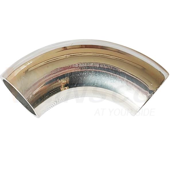 Superfície de Satin de Espelho 55mm comprimento de arco 12,7mm OD AISI 201 304 316 Cotovelo de aço inoxidável 1,2mm 1,5mm espessura