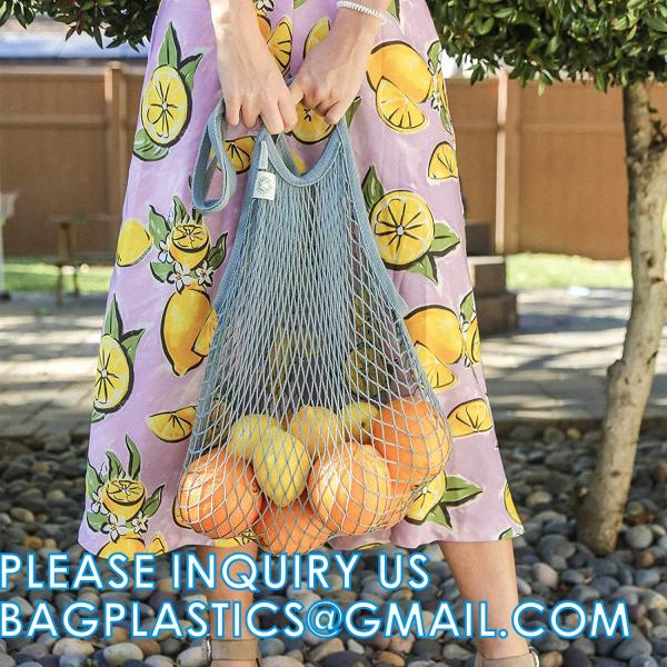 Organic Cotton String Washable Market Bag | Mesh Produce Bag, Fruits Vegetable Net Bag, Eco Net Bag