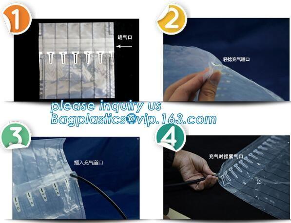 air cushion pillow bags, inflatable air filled pillow bag, shockproof recycable air pillow glass bottle bag, bagplastics