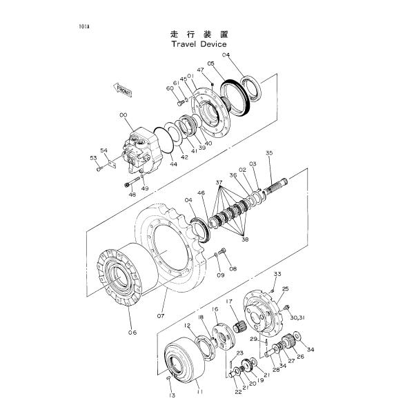 EX60 EX60-1 TRAVEL REDUCER 9069295 9096479 9138927 TRAVEL DEVICE EX60-1 TRAVEL GEARBOX