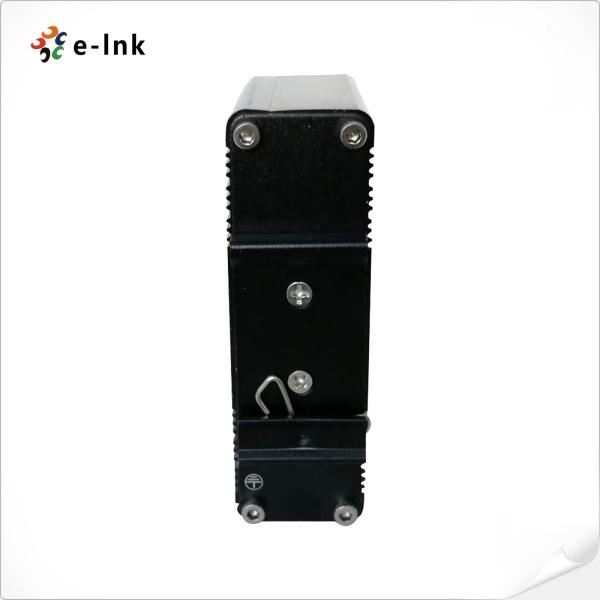 Mini Industrial 1-Port 100/1000X SFP to 2-Port 10/100/1000T 30W PoE+ Media Converter
