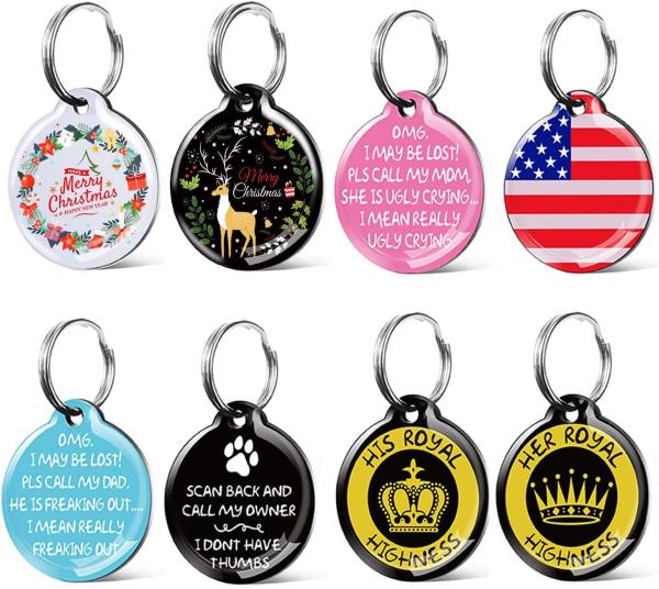 Aluminum Rustproof Dog Pet ID Nameplate Laser Engraving Black Silver Gold
