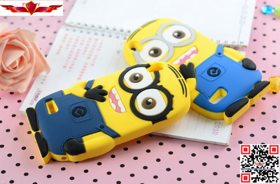 New Hot Selling Fashion Cartoon Silicone Case For Huawei Ascend P6 High Quality