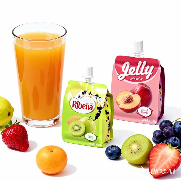 Quad Seal Shaped Custom Drink Pouches User Friendly Juice Packaging Pouch