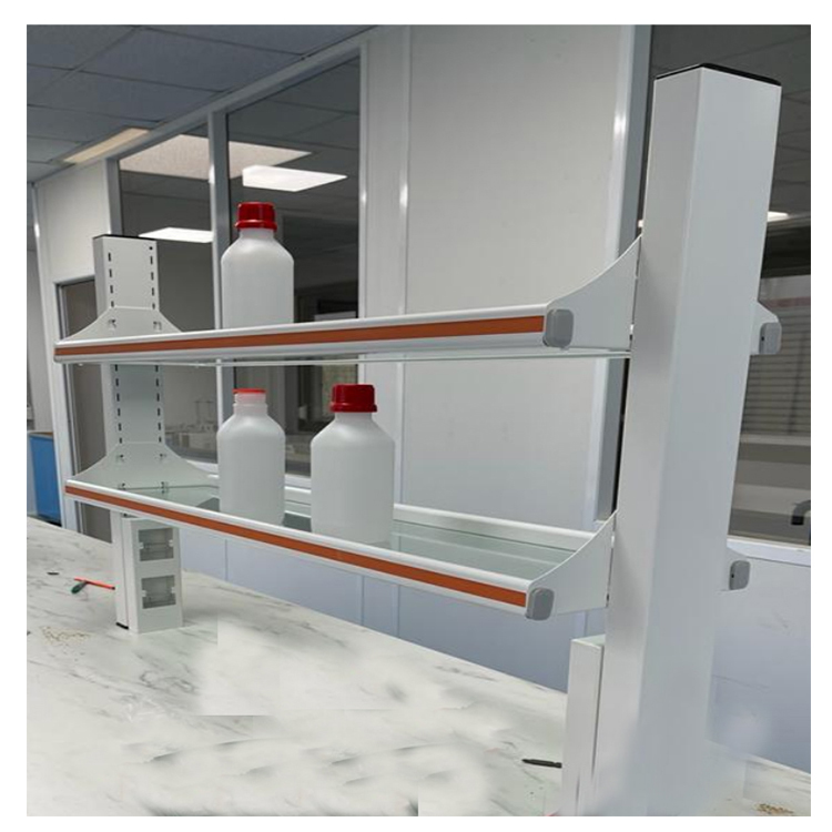 Aluminum Alloy Laboratory Accessories Benchtop Laboratory Reagent Rack For Chemical Storage