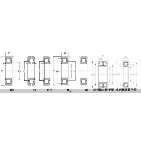 El lacre caliente abre el rodamiento de rodillos cilíndrico sellado de NUP2212E 60*110*28m m