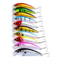 72mm 8,7g Bass Pike Tilapia isca flutuante 5 X ABS iscas de plástico
