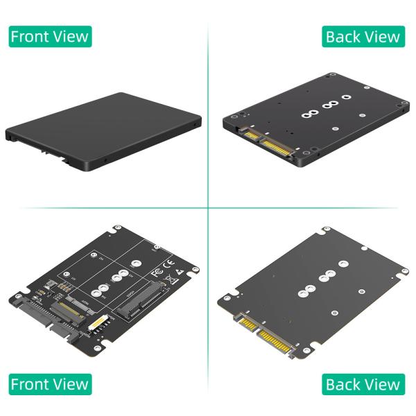 2 в 1 комбинировать M.2 NGFF Key B & MSATA SSD к 2.5 SATA3 адаптер с пластиковым корпусом