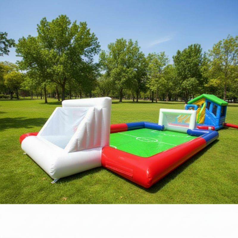 Popular Factory Supply Inflatable Water Football Pitch PVC Material 15x7.5x2.5m Outdoor Use 3-Year Warranty