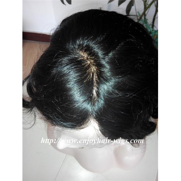 Human hair full lace wig 10