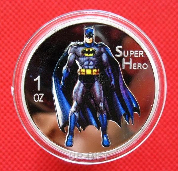 Batman Coin ,Super Hero ,Silver Plated Colorized Coin 1 Oz Token coin, Comics coin for sale