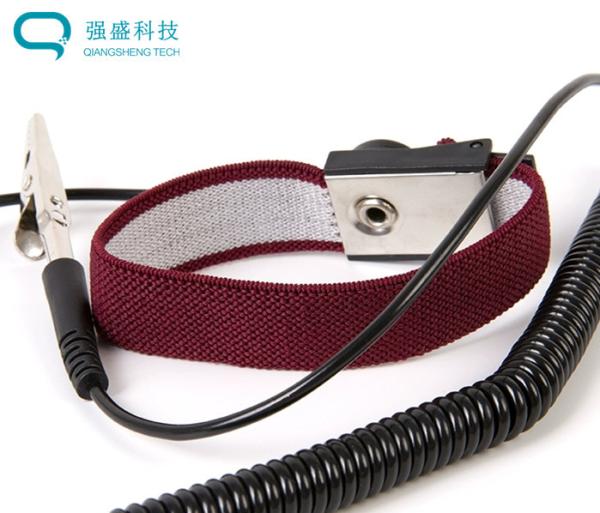 Rose Red ESD Wrist Strap Used For Grounding The ESD Clean Room