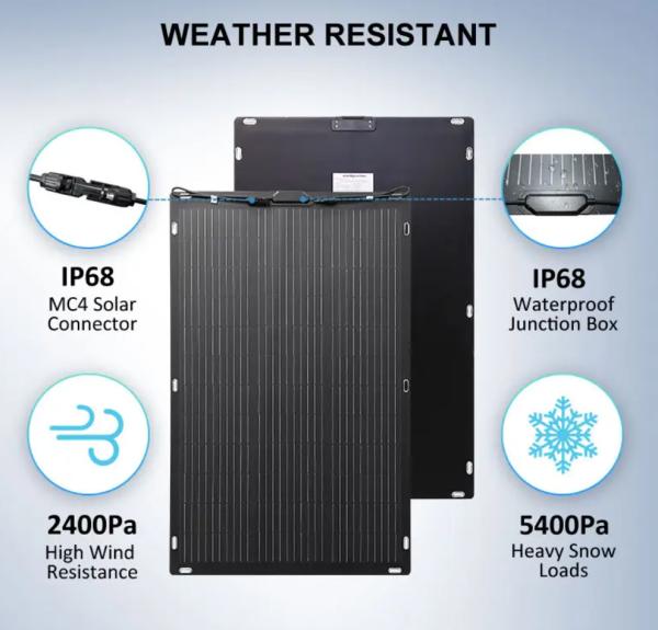 Flexible Solar Panel ETFE Thin Film 100W 210W Solar Panels for Flexible and Lightweight Energy Solutions