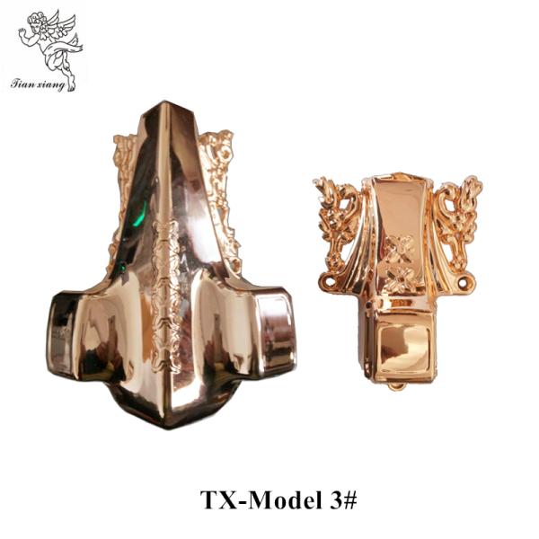 Plastic Injection Molding Gold-plating Casket Hardware Coffin Parts with Steel bars