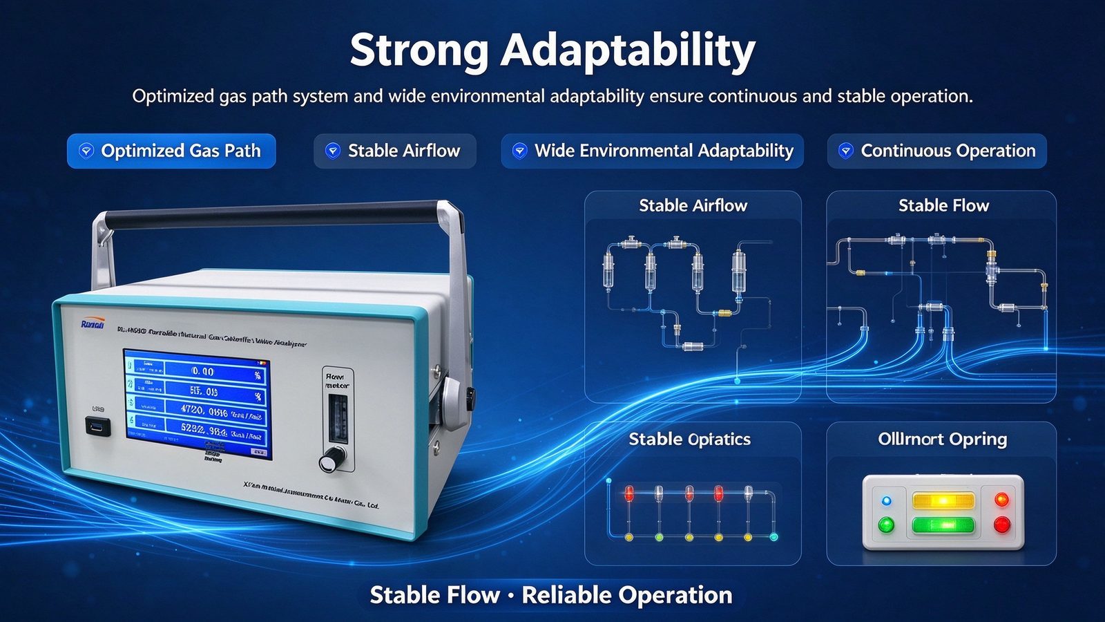 Portable Metal Calorific Value Multi Gas Analyzer CO2 CH4 DP CnHm Natural Gas Detector