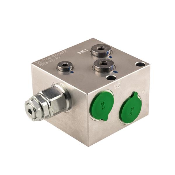 Pièces d'excavatrice hydraulique à plusieurs couches alliage d'aluminium de précision bloc de vanne hydraulique