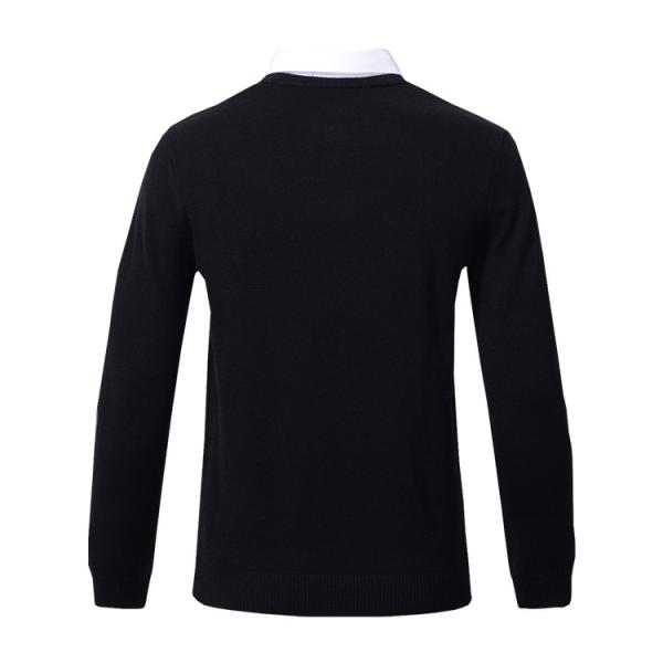 Mens Crew Neck Sweater Business Casual , Men's Winter Knit Sweaters Customized
