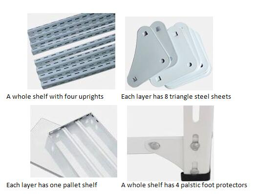 5 Tiers Wide Span Shelving , Family Household Angle Steel Boltless Rack In Beige Color