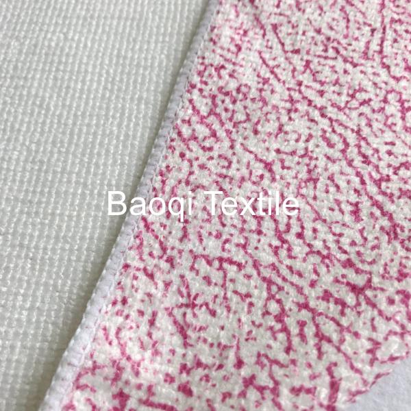 Single side printed 100% poly kitchen towels ,microfiber red house cleaning kitchen rags size 40cm*40cm