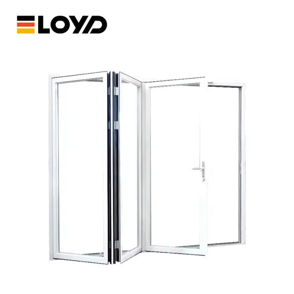 Waterproof Double Glass Aluminum Sliding Patio Doors Bi Fold French Doors Hurricanproof