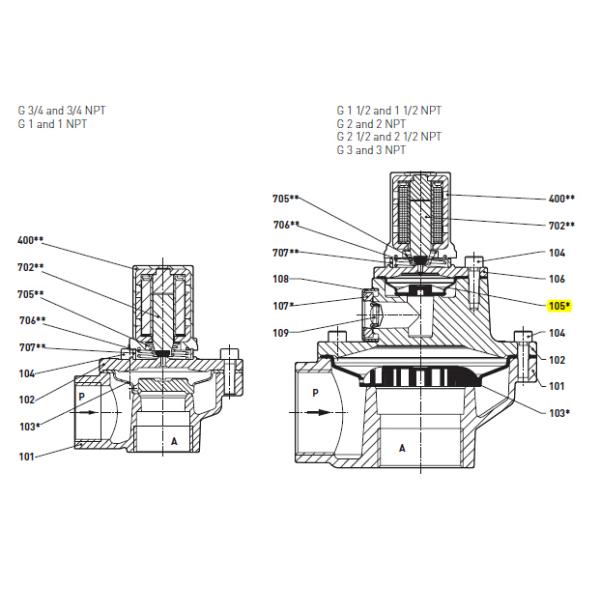 Norgren 82960 комплектов для ремонта диафрагмы