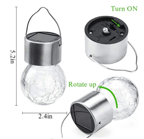 Multicolor 1.2V Outdoor Hanging Solar Ball Lights
