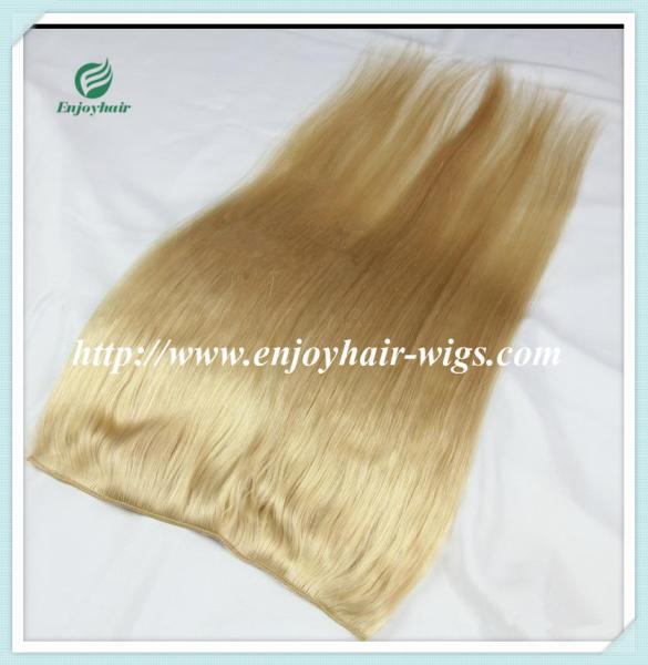 Flip-in Hair extension 8-26 613# color Straight Human Hair Brazilian hair extension