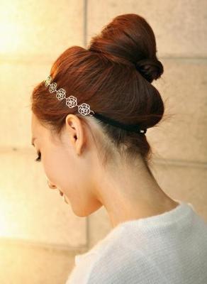 Genuine hair jewelry hollow roses dish made hair band hair bands