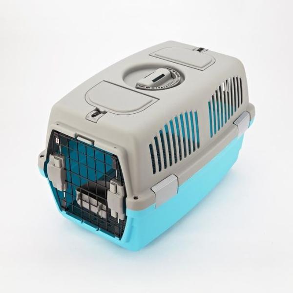 Клети перемещения собаки перехода полета несущая пластиковой небольшая средняя животная 37*37*58cm