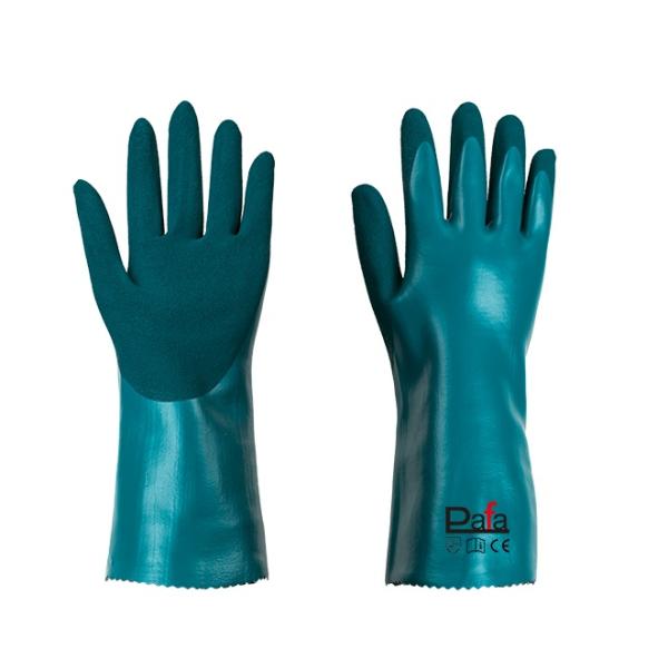 Перчатки длинного тумака рабочий-строителей химические устойчивые