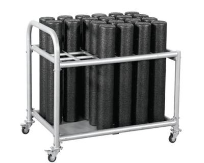 Unidades do shelving do fio do rolamento de Fom da esteira da ioga, cremalheiras do armazenamento comercial com rodas