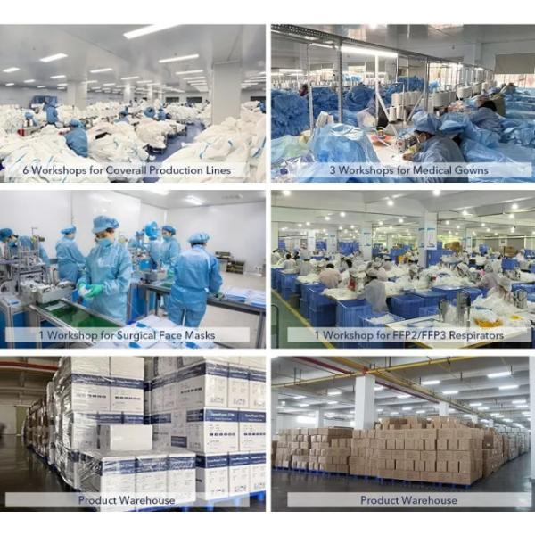 Microporous устранимый защитный костюм тела полипропилена Coverall 60GSM брызгает устойчивое
