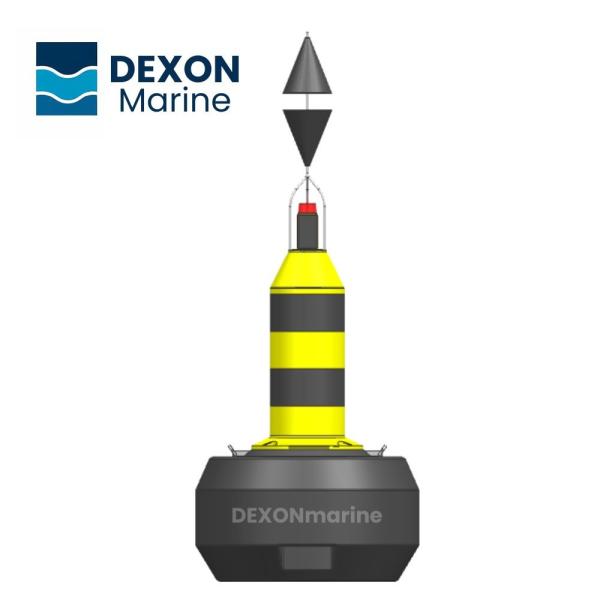 Polyethylene Marine IALA Cardinal Buoy 1800mm Dia With Topmark And LED Light